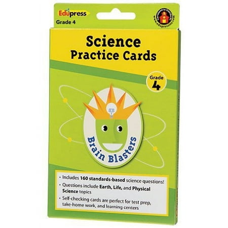 Edupress Brain Blasters Science Practice Cards Grade 4