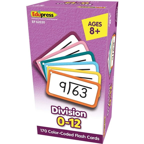 Edupress Division Flash Cards - All Facts 0-12