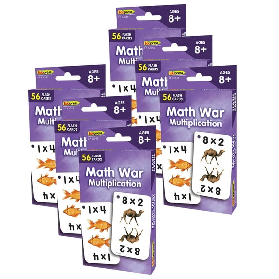 Edupress Math War (Multiplication) Flash Cards, 6 Packs