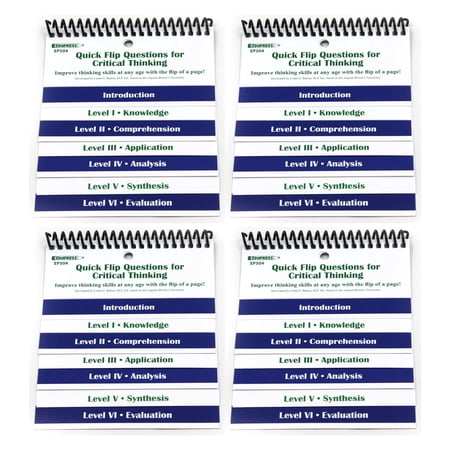 Edupress Questions for Critical Thinking Quick Flip Resource, Pack of 4