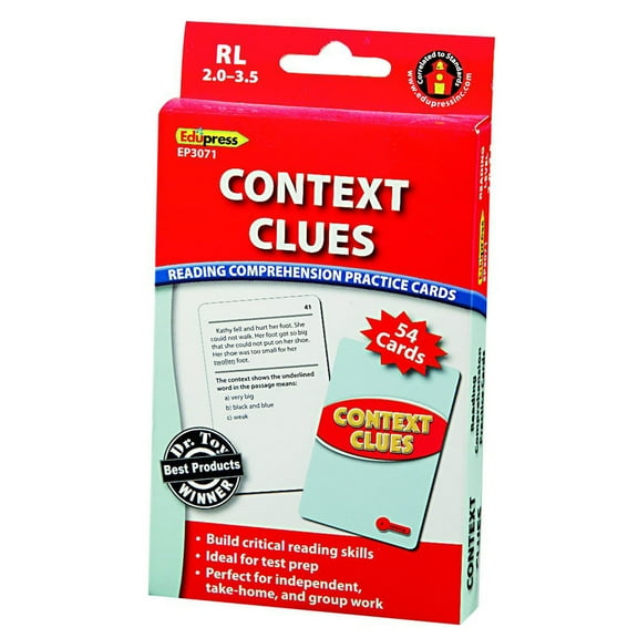 Edupress Context Clues Practice Cards, Levels 2.0-3.5