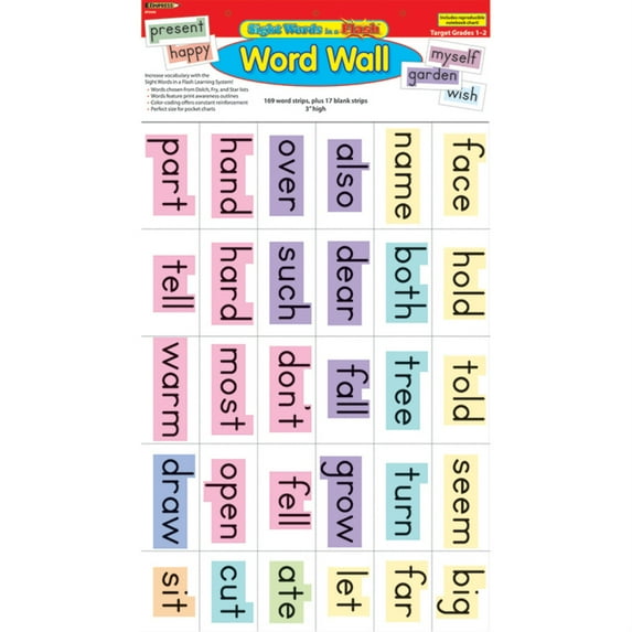 Edupress Sight Words in a Flash Word Walls, Grades 1-2, 186 Pieces
