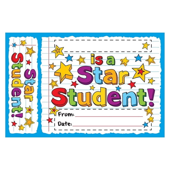 Edupress Star Student Doodles Bookmark Award, 30 Count