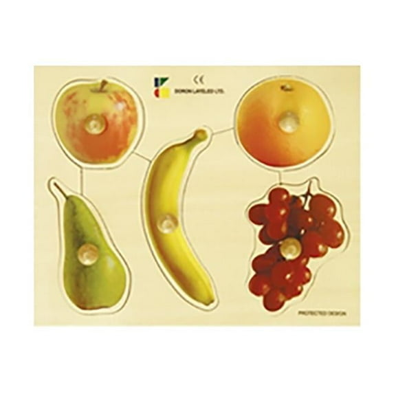 Edushape 1594291 Large Knob Puzzle - Fruits