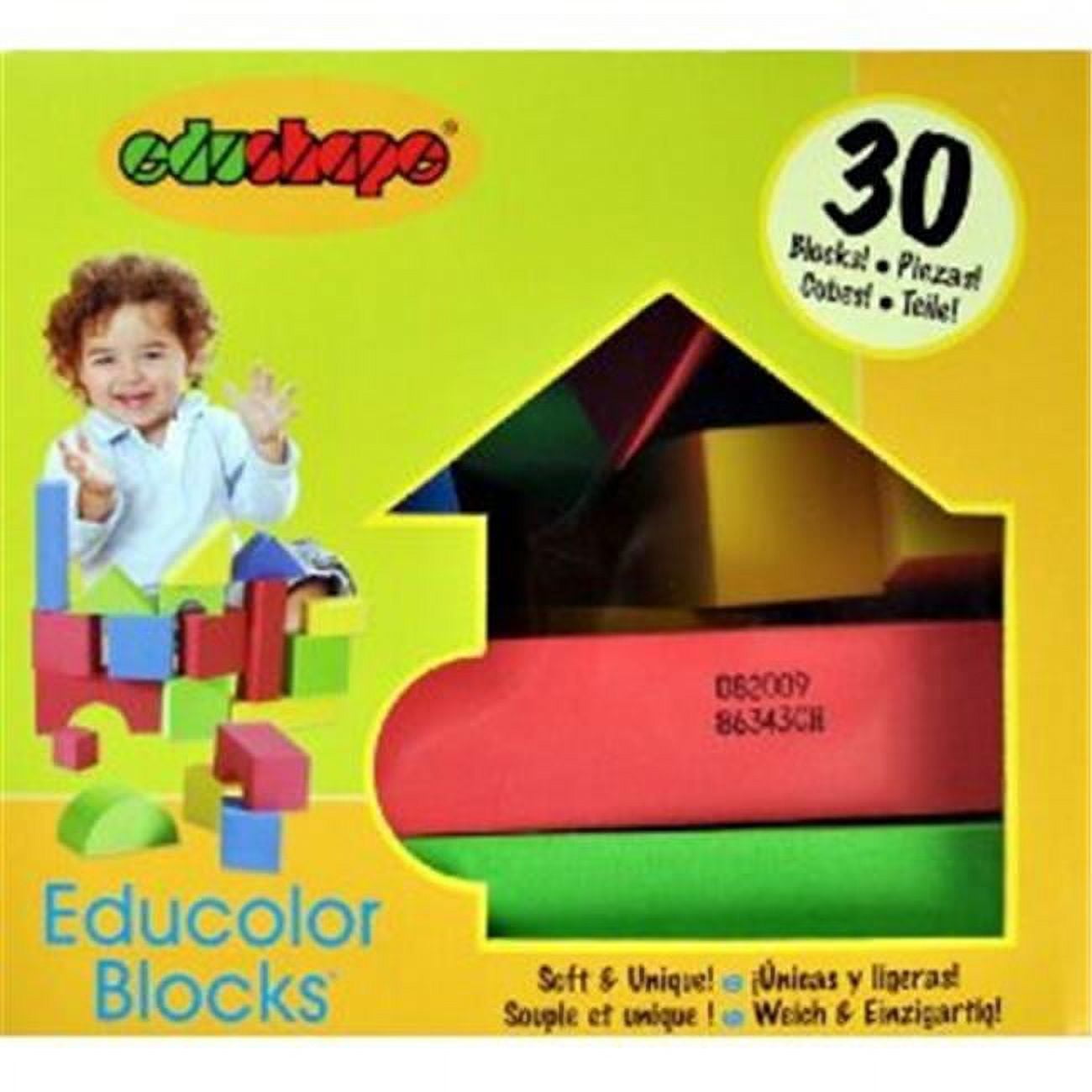 Edushape Educolor Blocks Set Of 30 KidSafe Foam Blocks