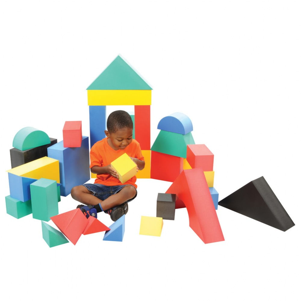 Creativity Street WonderFoam Giant Design Shapes 40 (Shape) Shape - 4  Height x 7 Width - Assorted - Foam - 40 / Set