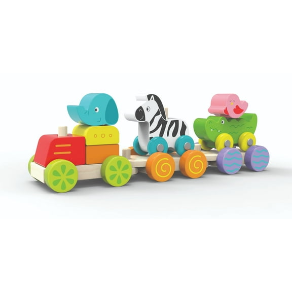 Edushape Happy Zoo Train Stacking Game