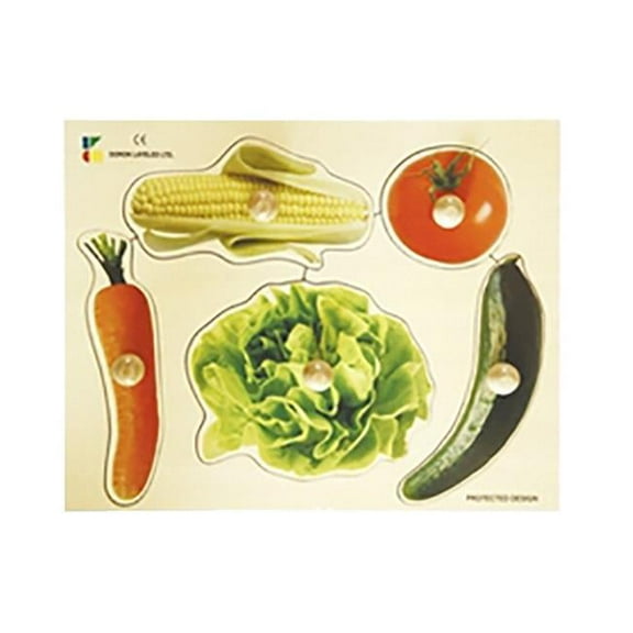 Edushape 1594290 Large Knob Puzzle - Vegetables
