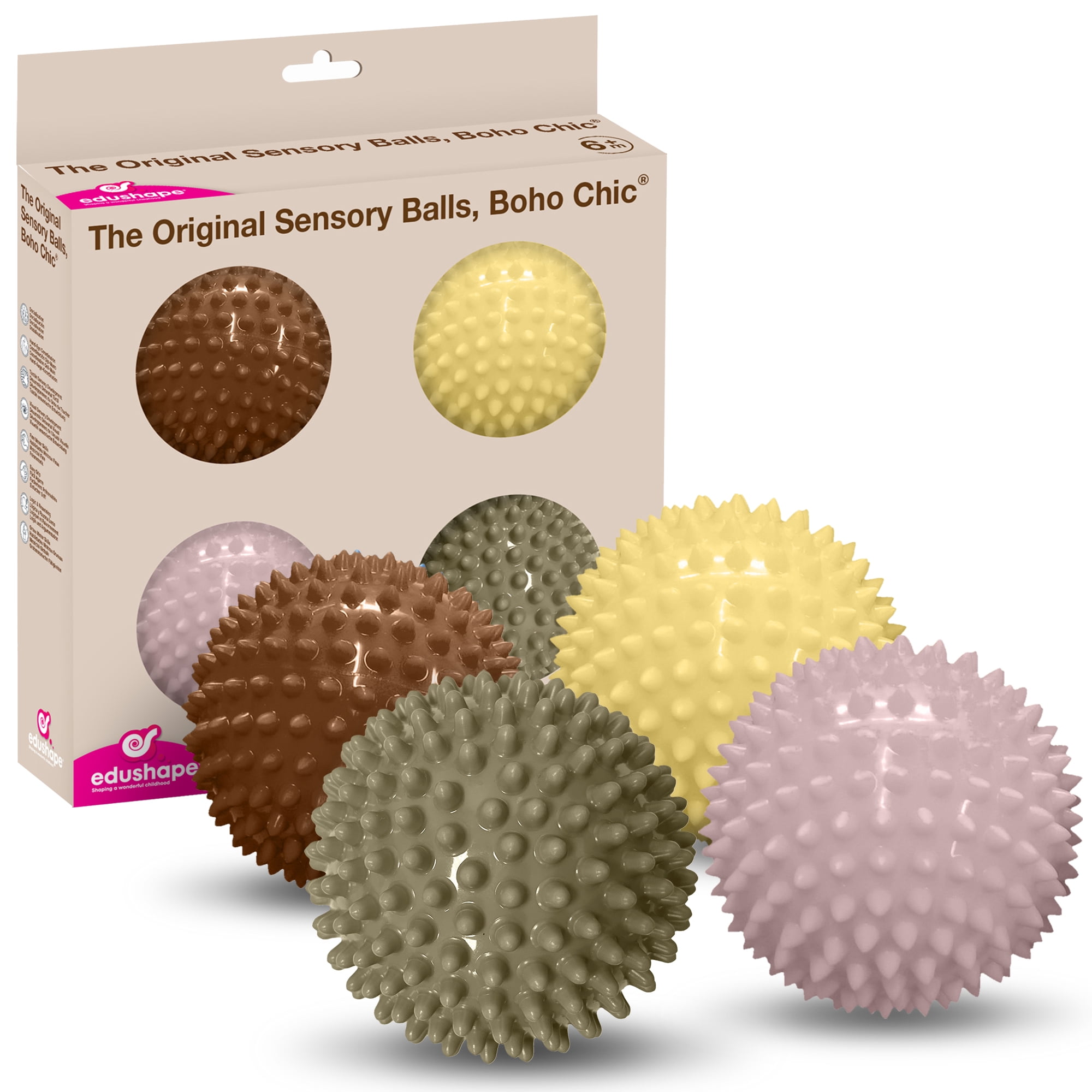 Edushape Lot de 4 petites boules sensorielles (10 cm) main image 1