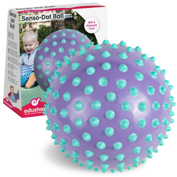 Edushape The Original Sensory Balls for Baby 7-Inch Color Dots - Purple / Light Blue