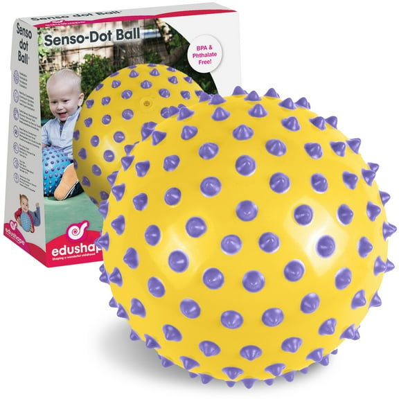 Edushape The Original Sensory Balls for Baby 7-Inch Color Dots - Yellow / Purple