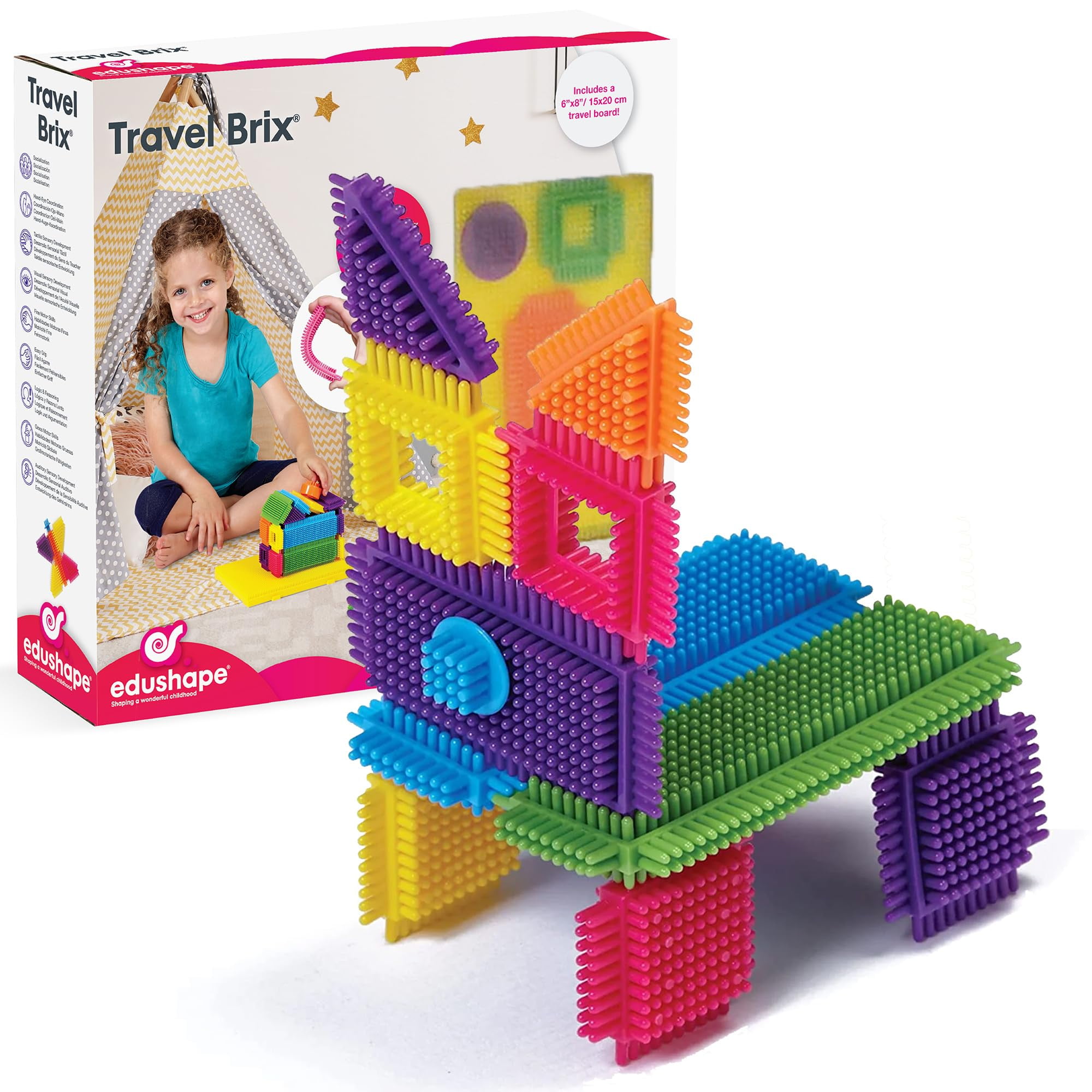 Edushape Educolor Building Blocks 80 Piece (716576 Set Educolor Foam ...