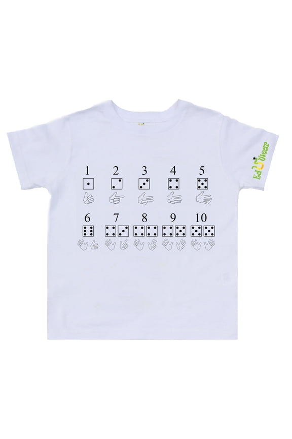 (Unisex) Counting Interactive Educational Graphic short sleeve T-shirt (Little Girls, Little Boys)