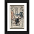 thumbnail image 1 of Edvard Munch 10x14 Black Ornate Wood Framed Double Matted Museum Art Print Titled: Workers in Gate (1930-1931), 1 of 5