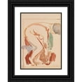 thumbnail image 1 of Edvard Munch 11x14 Black Ornate Wood Framed Double Matted Museum Art Print Titled: Forward -Bent Women's Act (ca 1920), 1 of 5