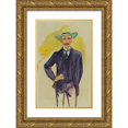 thumbnail image 1 of Edvard Munch 11x14 Gold Ornate Wood Frame and Double Matted Museum Art Print Titled - Harry Graf Kessler (1906), 1 of 4