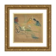thumbnail image 1 of Edvard Munch 12x12 Gold Ornate Wood Frame and Double Matted Museum Art Print Titled - The Wedding of the Bohemian (1925-30), 1 of 4