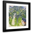 thumbnail image 1 of Edvard Munch 12x14 Black Modern Framed Museum Art Print Titled - Two Women in the Garden (1919), 1 of 5