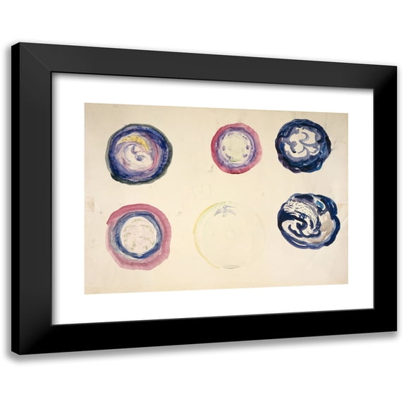 Edvard Munch 14x11 Black Modern Framed Museum Art Print Titled - The Sick Eye (1930)