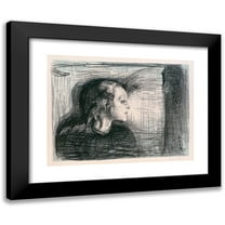 Edvard Munch 14x12 Black Modern Framed Museum Art Print Titled - The Sick Child I (1896)