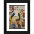 thumbnail image 1 of Edvard Munch 14x18 Black Ornate Wood Framed Double Matted Museum Art Print Titled - Girl from Nordland (1932), 1 of 5