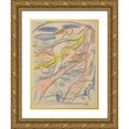 thumbnail image 1 of Edvard Munch 14x18 Gold Ornate Wood Frame and Double Matted Museum Art Print Titled - Untitled 9, 1 of 4