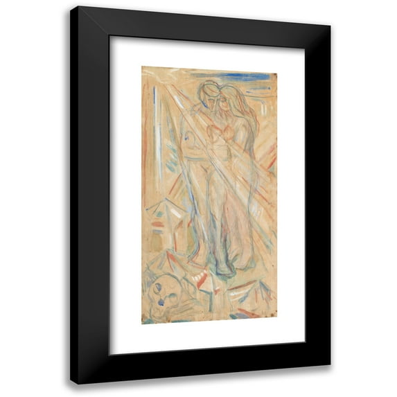 Edvard Munch 14x24 Black Modern Framed Museum Art Print Titled - Physics (1909)