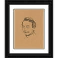 thumbnail image 1 of Edvard Munch 15x18 Black Ornate Wood Framed Double Matted Museum Art Print Titled - Dr. Max Linde (1902), 1 of 5