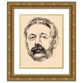 thumbnail image 1 of Edvard Munch 20x24 Gold Ornate Framed and Double Matted Museum Art Print Titled - Portrait of Tor Hedberg (1991), 1 of 4