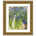 thumbnail image 1 of Edvard Munch 20x24 Gold Ornate Framed and Double Matted Museum Art Print Titled - Two Women in the Garden (1919), 1 of 4