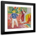 thumbnail image 1 of Edvard Munch 21x20 Black Modern Framed Museum Art Print Titled - Two Women by the Veranda Steps (1942), 1 of 5