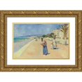thumbnail image 1 of Edvard Munch 24x16 Gold Ornate Framed and Double Matted Museum Art Print Titled - Morgen Pa Promenade Des Anglais (Morning on the Promenade Des Anglais) (1891), 1 of 4