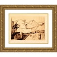 thumbnail image 1 of Edvard Munch 24x19 Gold Ornate Framed and Double Matted Museum Art Print Titled - The Day After (1991), 1 of 4