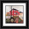 thumbnail image 1 of Edvard Munch 2x Matted 20x20 Black Ornate Framed Art Print 'Red Virginia Creeper', 1 of 2
