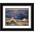 thumbnail image 1 of Edvard Munch 2x Matted 24x20 Black Ornate Framed Art Print 'The Mystery of a Summer Night', 1 of 2