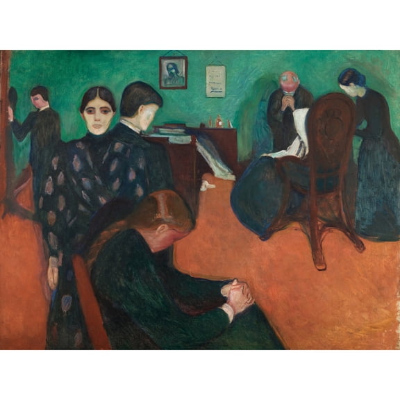 Edvard Munch Death In The Sickroom Extra Large Art Print Wall Mural Poster Premium XL