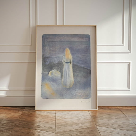 Edvard Munch Exhibition Wall Art Poster Print, Green Abstract Vintage Minimalist Gift Idea, Famous Artist Print, Gallery Wall Home Decor Wall Art, Modern Wall Decor, 24x36 UNFRAMED