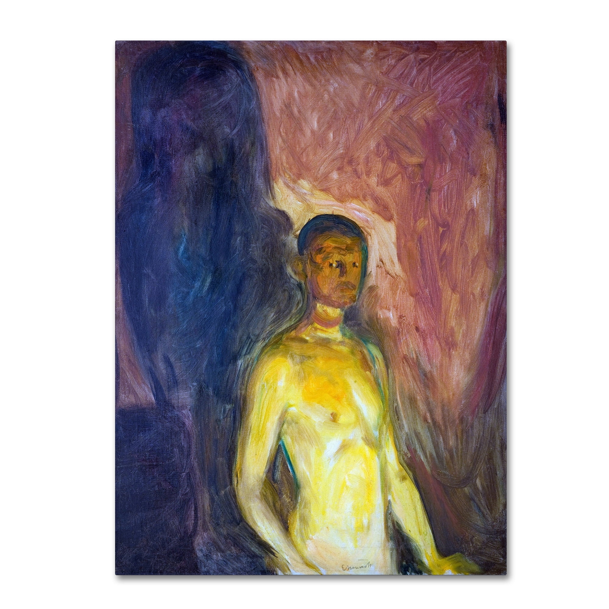 Edvard Munch 'Selfportrait In Hell' Canvas Art
