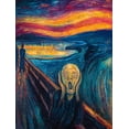 thumbnail image 1 of Edvard Munch The Scream Canvas Print Home Office Museum Style Wall Art, 1 of 8