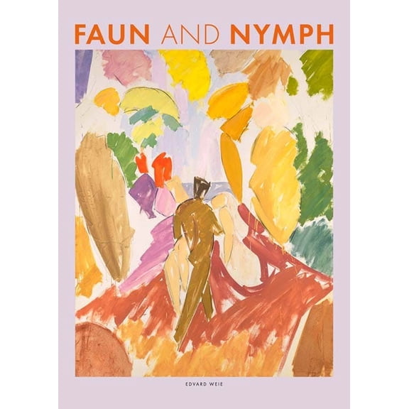 Edvard Weie - Faun And Nymph Print Wall Art, Modern Wall Decor For Living Room Bedroom, 16x24 UNFRAMED