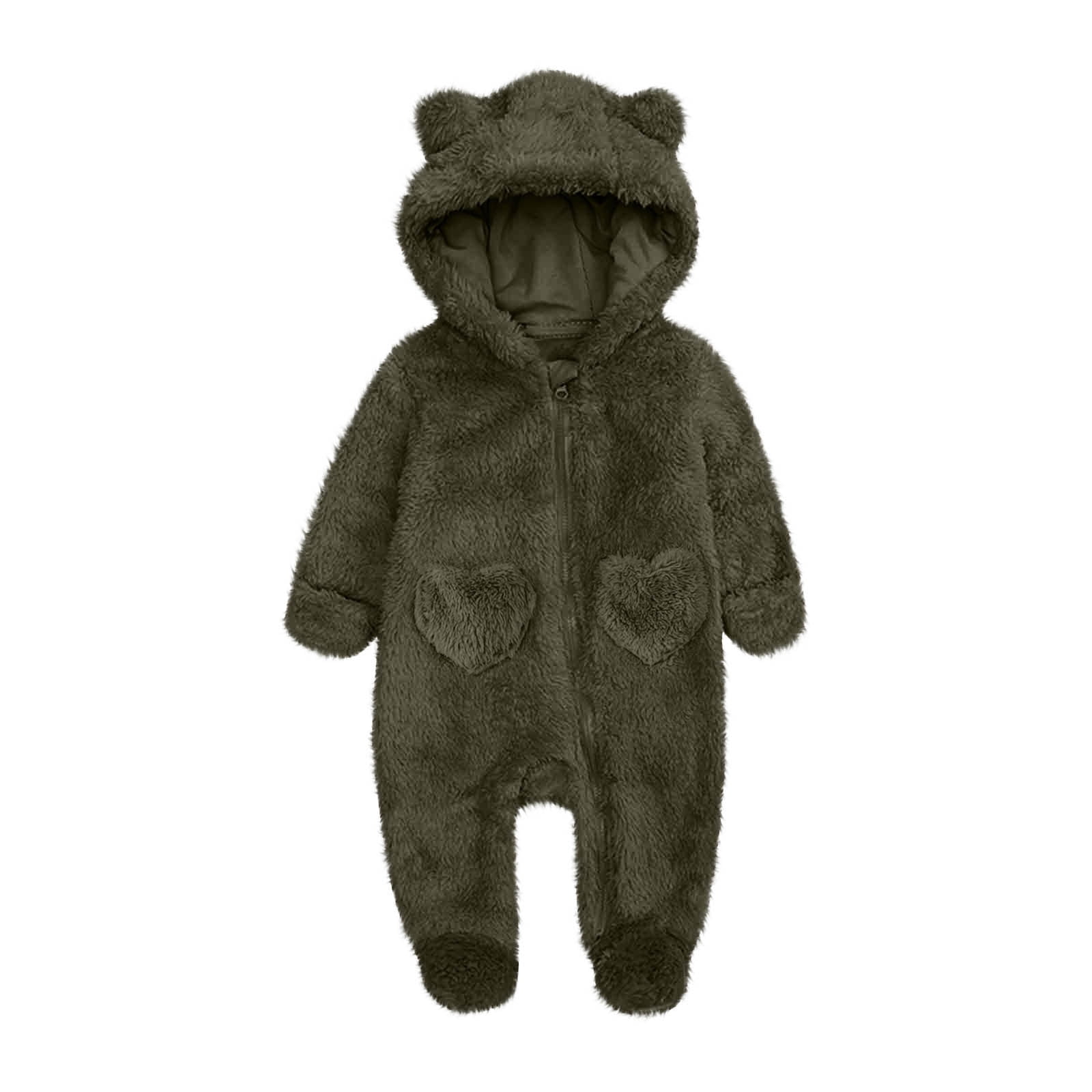 Edvintorg 0-12M Baby Romper Long Sleeve Girls Boys Sleepers Winter Warm ...