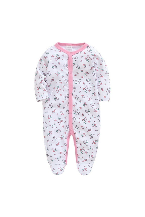 0-12Months Baby Boy Sleepers Spring Fall Toddler Romper Girls Long Sleeve One-Piece Cute Cartoon Printed Rompers Jumpsuit Cotton Infantis Costume Birthday Gift