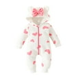 thumbnail image 1 of Edvintorg 0-18Month Toddler Baby Girl Romper Printed Plush Cute Bear Ears Winter Thick Keep Warm Jumpsuit Romper Long Sleeve Baby Rompers Boy Warm Coat, 1 of 4