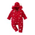 thumbnail image 1 of Edvintorg 0-18Month Toddler Christmas Outfit Baby Boys Girls Rompers Long Sleeve Red Plush Cute Bear Ears Winter Thick Keep Warm Jumpsuit Romper Onesies Outwear Outfits On Clearance, 1 of 6