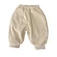 thumbnail image 1 of Edvintorg 0-2 Years Toddler Baby Pants Cute Solid Color Elastic Waist Casual Leg Tied Pants for Outerwear with Pocket Loungewear Boys Athletic Pants, 1 of 3
