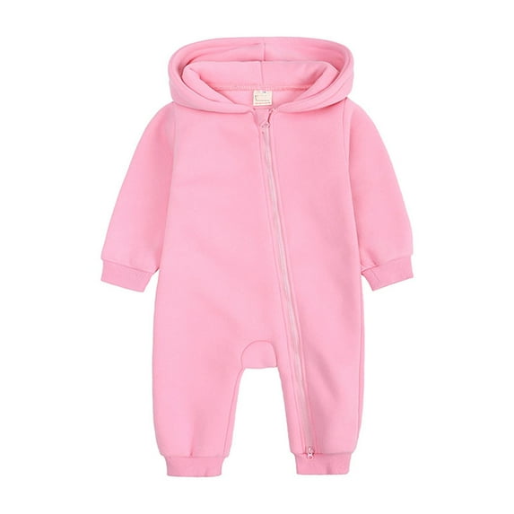 Edvintorg 0-24Months Winter Baby Rompers Long Sleeve Clearance Baby Girls Boys Cotton Clothes Romper Casual Hooded Bear Ears Jumpsuit Pullover Zipper Overalls