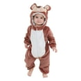 thumbnail image 1 of Edvintorg 0-3Years Winter Newborn Baby Jumpsuit Hooded Fleece Rompers Long Sleeve Baby Onesies Outwear Outfits with Zipper Infant Rompers, 1 of 6
