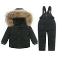 thumbnail image 1 of Edvintorg 1-6Years Kids Snowsuit Children Clothing Set 2Pcs Baby Winter Warm Down Jackets Boys Thicken Jumpsuit Infant Overalls Baby Girl Clothes Sports Suit, 1 of 7