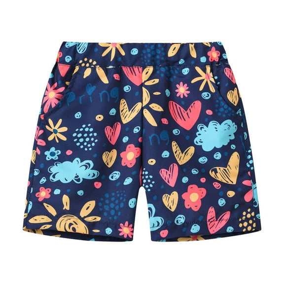 Edvintorg 2-12Years Kids Swim Trunks For Boys Summer Vacation Printed Casual Shorts Toddler Beach Shorts Swimsuit Kids Quick Dry Swimwear Athletic Shorts