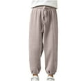 thumbnail image 1 of Edvintorg 2-13 Years Boys Joggers Winter Kids Sweatpants Girls Fashion Solid Color Elastic Waist Casual Corduroy Pants with Drawstring Children's Athletic Pants, 1 of 7